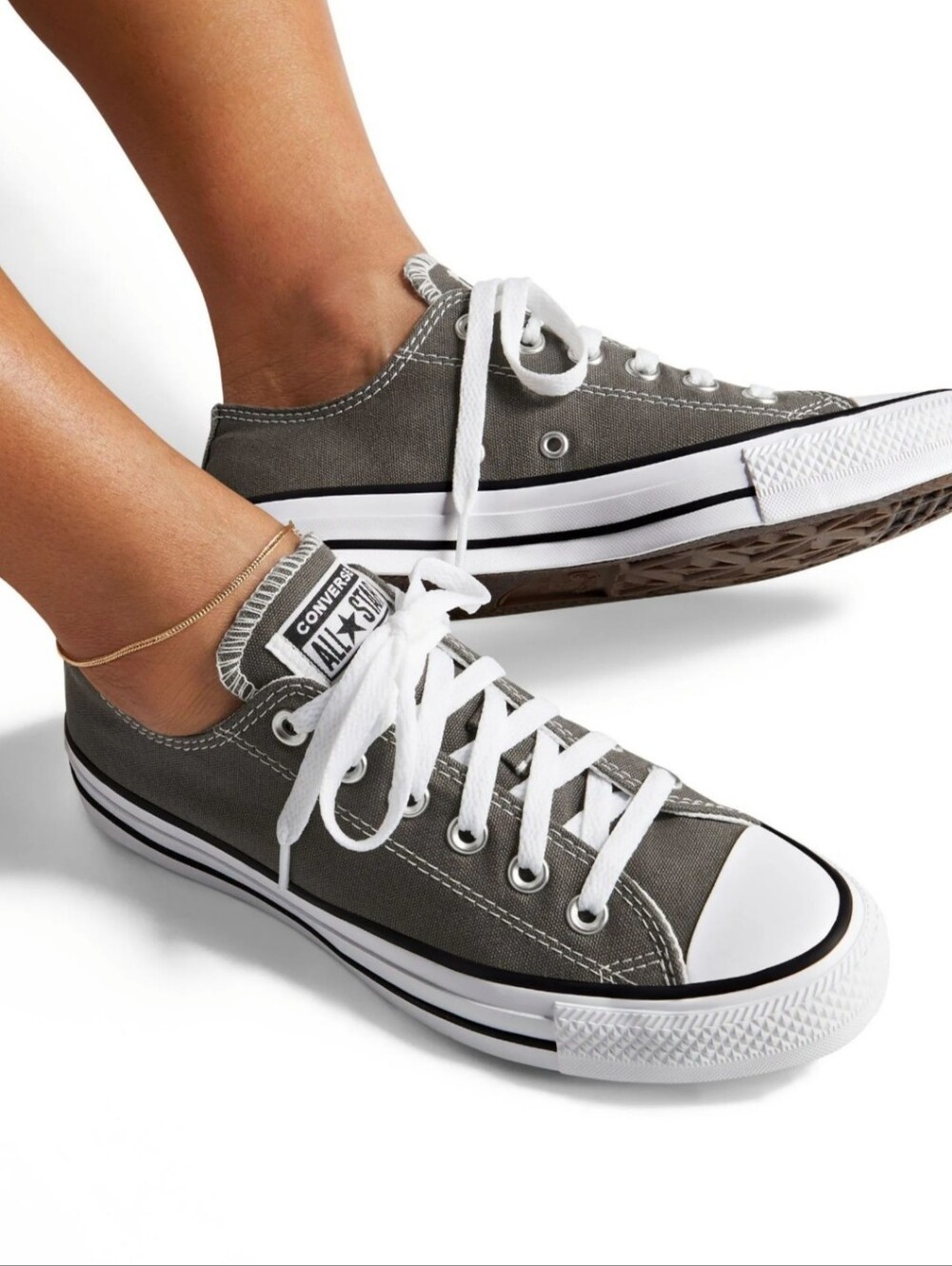 NEW! CONVERSE Chuck Taylor All Star Low-Top Charcoal Sneakers Sz Mens 9/ Wo's 11